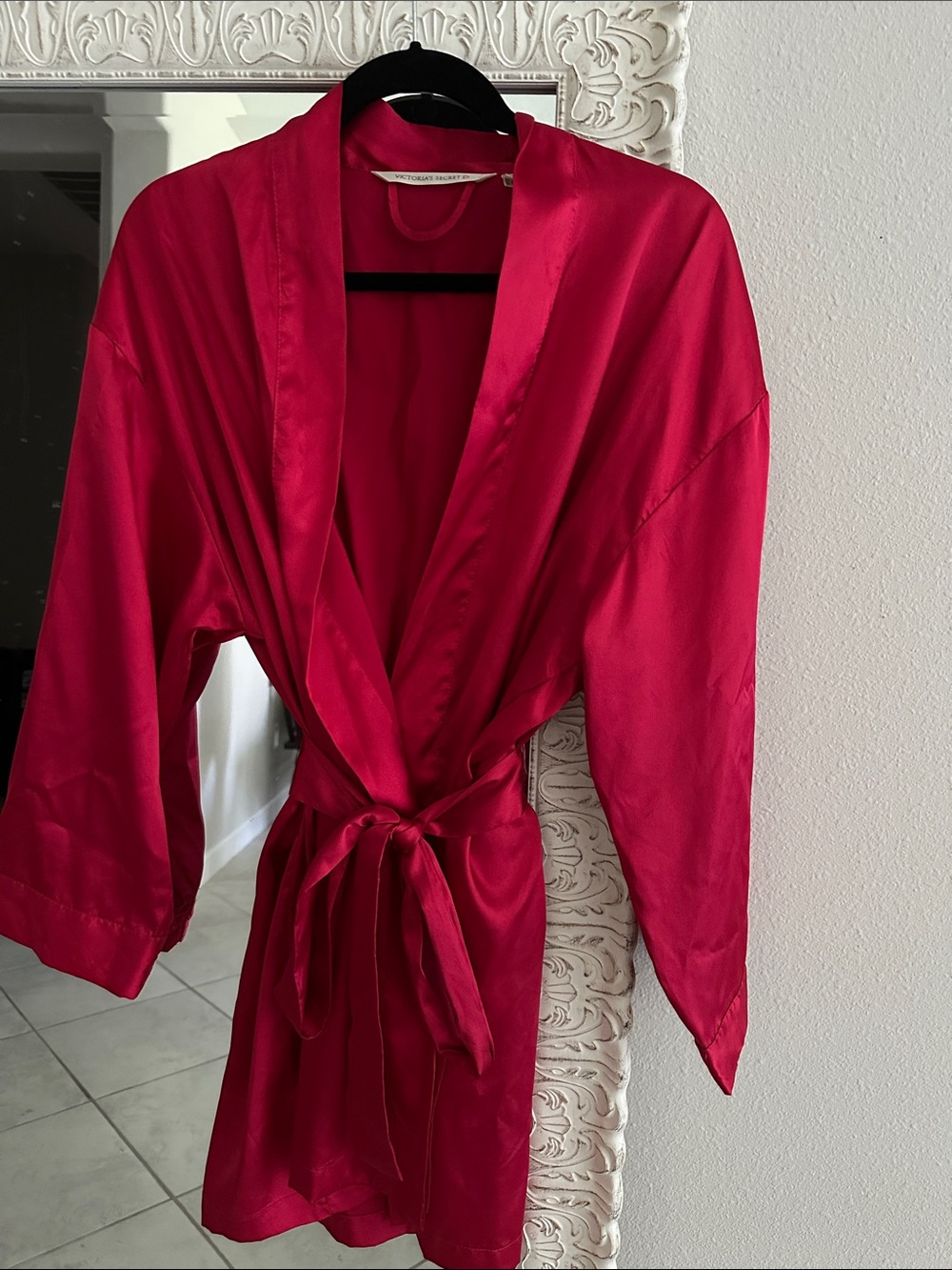 Victoria's Secret Red Satin Robe